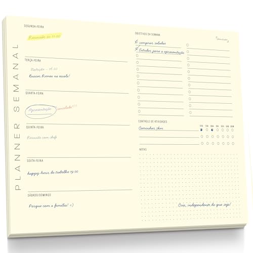 Planner Agenda Semanal Minimalism - 50 folhas - tamanho A4