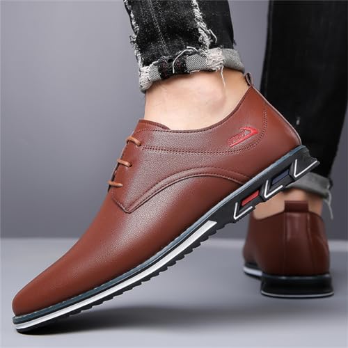 Image of Veslesth Men Casual Business Dress Shoes Lace Up Comfort Oxford for Male Working Driving