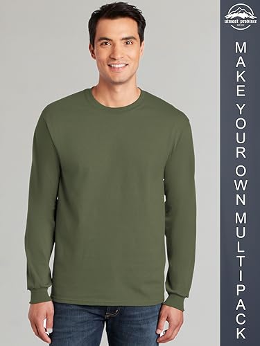 Gildan Long Sleeve T Shirts for Men - G2400 - Make Your Own Multipack (2, 3, 4, 5-Pack)2