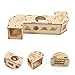 Kisangel Natural Hamster Tunnel Hideout Multi-Functional for Animals for Hamsters Guinea Pigs and Chinchillas Easy to and Damage- Design
