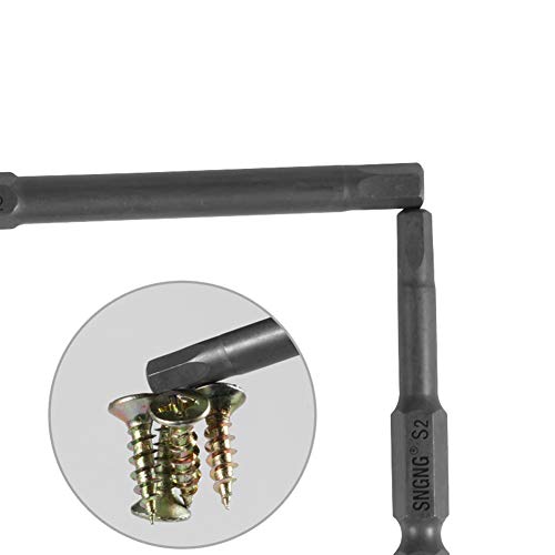 7pcs Hex Head Allen Bit Set 100mm/4 inch Long Metric H2-H8 Quick Release Shank Magnetic Professional Screwdriver Bit Set Perfect for Production Workshop