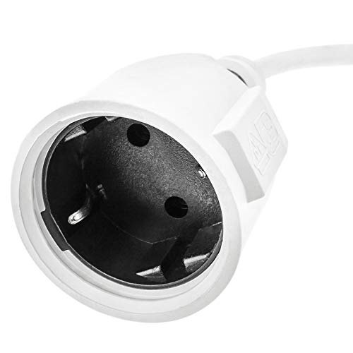 PrimeMatik GI09-VCES Lichterkette mit 20 Lampen mit Fassung E27 außen IP64 Elektrisches Kabel 20 m ausziehbar Weiß (GI09)