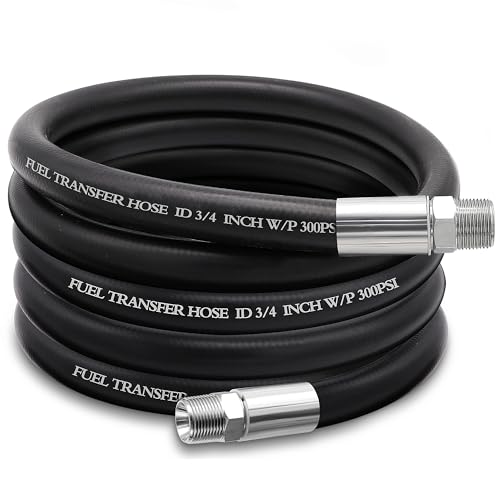 Ruikarhop 3/4" Fuel Transfer Hose 10FT,Farm Pump Hose with M...