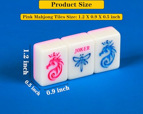 American Mahjong Set Pink 166 Mahjong Tile Set miniatura 2