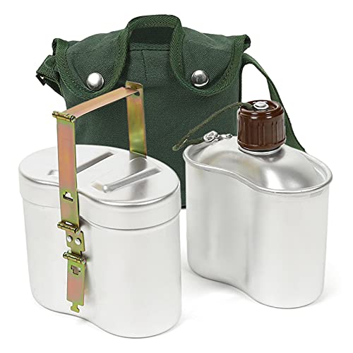 Cantine en aluminium LIXADA avec tasse et couvercle pour vos repas de camping