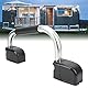 Klappbarer Griff, RV-Griff, Faltbarer RV-Assist-Griff mit EVA-Griff Eingangstür-Hardware aus Aluminium Legierung für Wohnwagen-Wohnmobil Anhänger