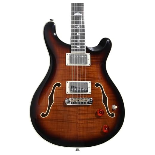 PRS SE Hollowbody II Piezo Black Gold Burst · Guitarra eléctrica