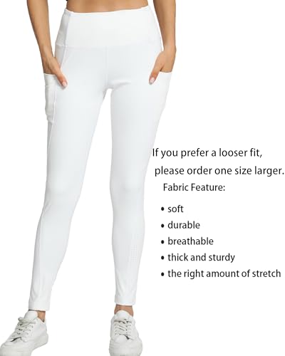 Women's High Waisted Yoga Leggings with Pockets - Tummy Control Soft Athletic Pants for Workout Gym Running3