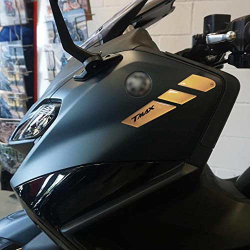 Autocollants 3D moto Tmax 2022-2024 protection d'angle résine scooter labelbike or