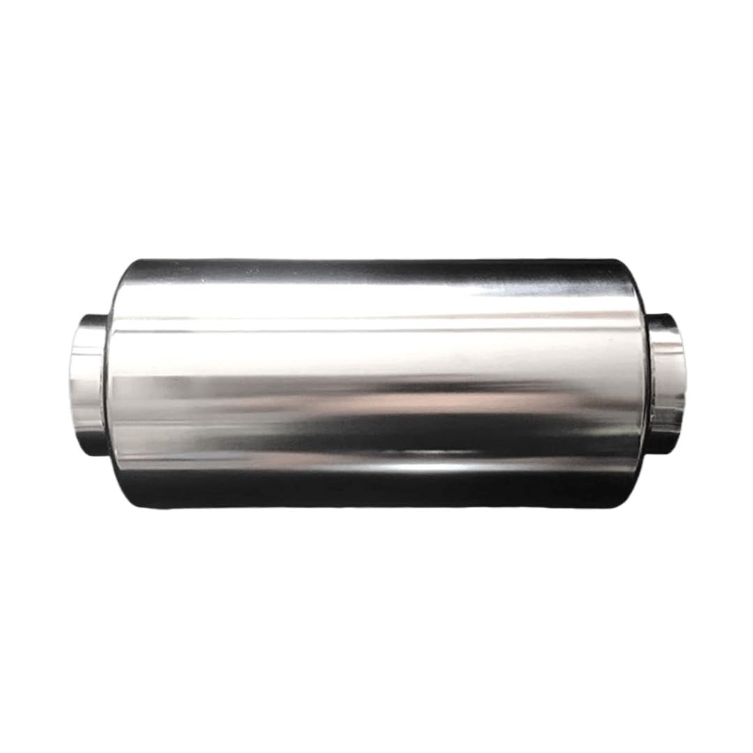Vehicle Silencer Rezonator 2,5~4inc Tłumik wydechowy z tytanu Uniwersalny tłumik ze stali nierdzewnej Tłumik Samochodowy(Ti (63.5mm)2.5x12in)