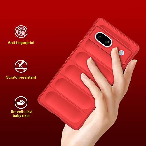 Image of amazon basics Back Case Cover for Google Pixel 7A | Compatible for Google Pixel 7A Back Case Cover | Liquid Silicon Magic Case for Google Pixel 7A with Camera Protection | Red