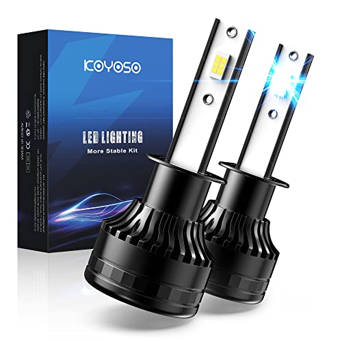 KOYOSO H1 LED Bombillas Faros Delanteros para Auto, 13000 LM 70W LED, 6500K Blanco, DC 12V Cover