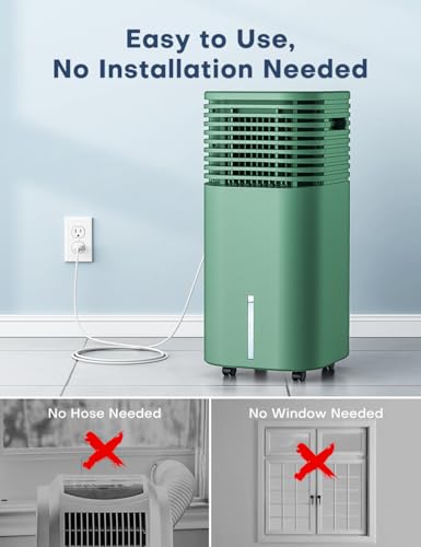 Image of 4-IN-1 Portable Air Conditioners, Evaporative Air Cooler w /4 Modes & 3 Speeds, 15H Timer for Smart Auto-off, 2-Gal Tank for 20H Cooling,17FT Remote,No Hose Needed - Bronze