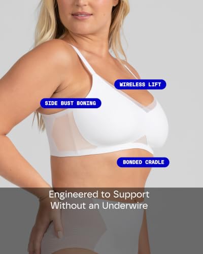 Image of HONEYLOVE Crossover Wireless Bra - Comfortable Support with No Underwire