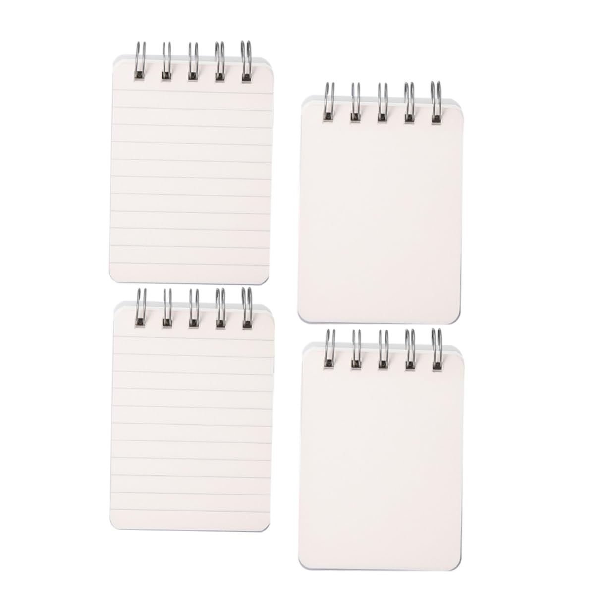 HOMSFOU 5 Ensembles Mini Ordinateur Portable Portable Doublé Cahiers À Spirale Mini Cahiers En Vrac Plaine Cahiers Pour L'école Pavé De Note Cahier Petit Papier Blanche 4 Pièces * 5