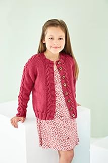 King Cole Ladies & Girls DK Knitting Pattern Cable Knit Sweater & Cardigan (5938), Multi, 24'' - 46''