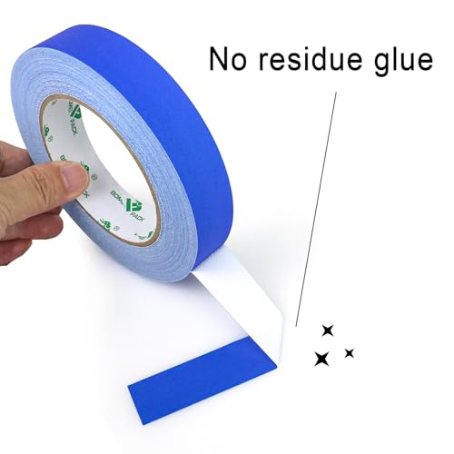 Image of BOMEI PACK 1 Pack Blue Gaffer Tape, Matte Non-Reflective, 1inch x 60yds No Residue Hand Tear Self-Adhesive Gaffer Tape for Labeling, Cable, Stage, Photo Studio, Painters and Duct Repair