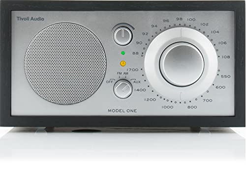 Tivoli Audio Model One Radio AM/FM de mesa clásica (Fresno Negro / Plata)