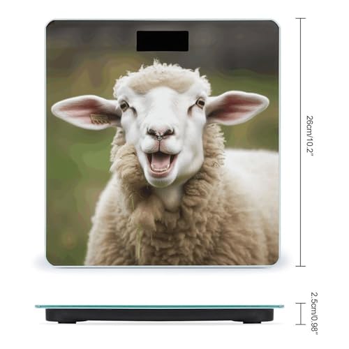 Báscula digital para baño con diseño de animal de vidrio templado miniatura 2