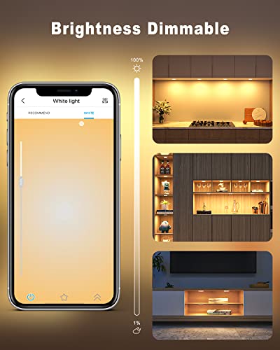 Image of MYPLUS Smart Under Cabinet Lights, Dimmable Puck Lights Compatible with Alexa and Google Home,WIFI Controlled Adjustable Color Temperatures and Smart CCT LED Light Fixture(2.75 inch-4PCS)