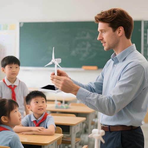 Modelo educativo de molino de viento solar para regalar a científicos 3