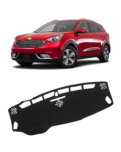 FIILINES Dash Cover Fit for 2017-2022 Kia NIRO Accessories Sunshade Non-Slip Mesh Dash Cover for NIRO Accessories Dashboard Cover Mat UV Protector No Glare Black