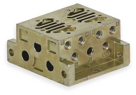 NUMATICS 229-524 Manifold Block,2 Stations,10-32 UNF-B