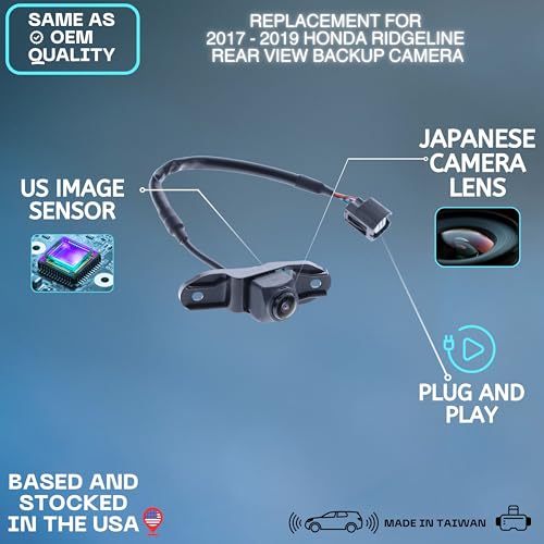 Image of Backup Camera Replaces for 2017-2019 Honda Ridgeline OE Part # 39530-T6Z-A01