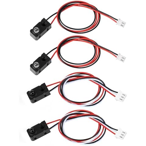 Ransanx 2PCS IR Break Beam Sensor 5MM LEDs Counting Module Split Through-Beam Photoelectric Switch for Apply Relay, K60, PLC, 51 microcontroller, STM32,Cable Length 30cm,Test Distance 1M Cover