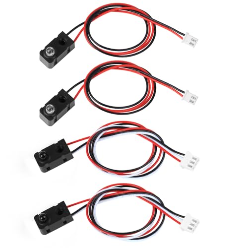 Ransanx 2PCS IR Break Beam Sensor 5MM LEDs Counting Module Split Through-Beam Photoelectric Switch for Apply Relay, K60, PLC, 51 microcontroller, STM32,Cable Length 30cm,Test Distance 1M