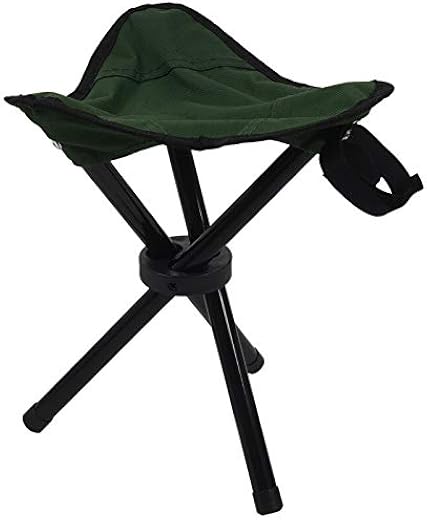 Runilex Folding Portable Tripod Stool for Outdoor Camping Hiking Fishing (Multi Color)