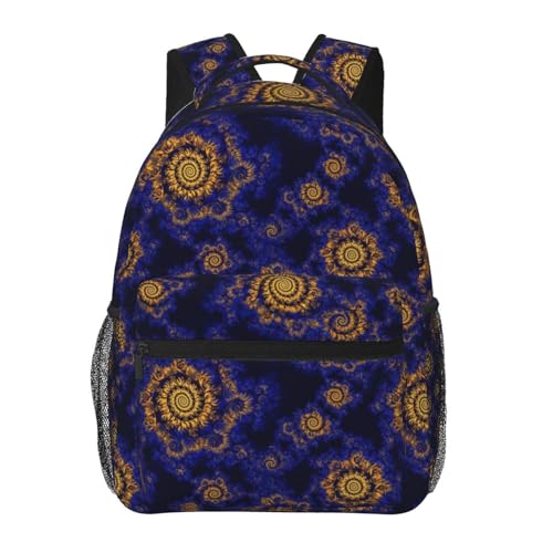 Sac à dos résistant à l'eau bleu tie-dye pour marche et trajets urbains - 2