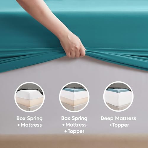 Nestl Twin Sheet Set - Bed Sheets - Teal - 3-Piece Deep Pocket by Nestl - Used condition - Image 9