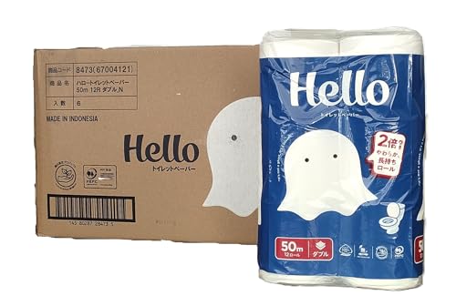 ユニバーサル・ペーパー(Universal Paper) ハロー トイレットペーパー ダブル50m 12ロール x6パック入 8473 の商品画像 6