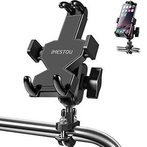 iMESTOU Aluminium Motorfiets Telefoon Mount U-Bolt Stuur 1 “Ball Stuurpen Mobiele Telefoon Houder 360 Roterende Universele voor 4 “-7.2” Grote Telefoons