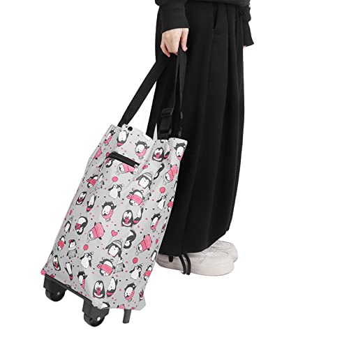 Faltbare Einkaufstasche mit Rädern Faltbarer Einkaufswagen Wiederverwendbare Einkaufstaschen Trolley Lebensmittelkarren für den Außenbereich Cover