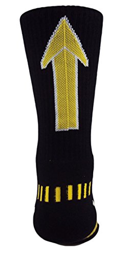 Black, Yellow, White AiRFLeX Performance Crew Socks3