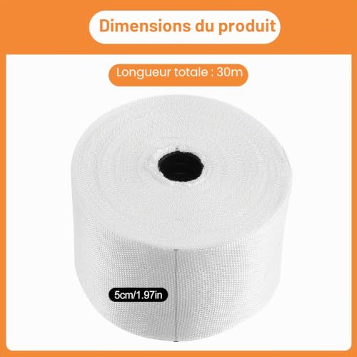 5 cm X 30 m Rouler Tissu de Fibre de Verres Tissus, Rouler Isolant en Fibre – vue 2