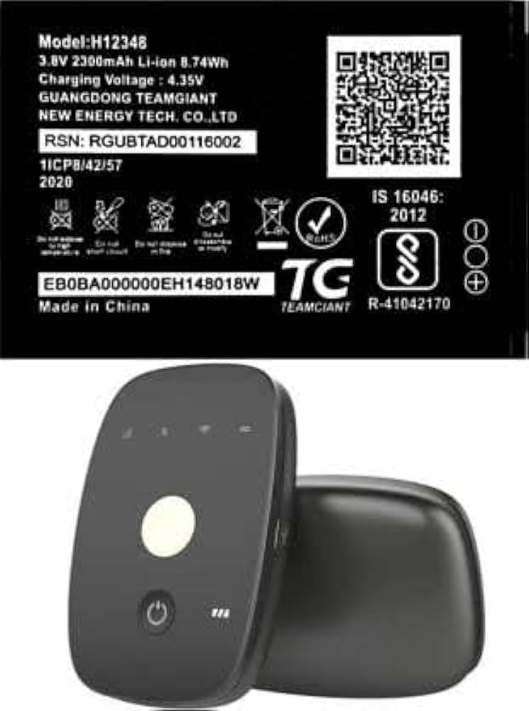 Original H12348 Battery Compatible for Reliance Jio WiFi 4G Router