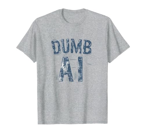 Dumb AI Logo Costume for Man and Woman T-Shirt, Men, Heather Grey, 4X-Large