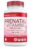 Prenatal Vitamin for Women with Vegan DHA, Improved Formula Full Trimester 90 Day Support 22+ High S