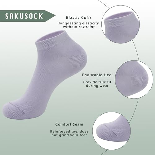 Women’s Thin Bamboo Rayon Low-Cut Ankle Socks – Soft, Breathable, Moisture-Wicking Socks 6-Pack2