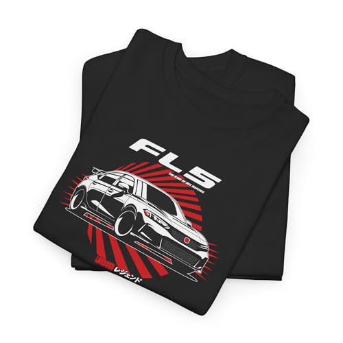 Wrofee FL5 Inspired JDM Performance Hatchback Car T-Shirt – Japanese Motorsport Track Focused Street Racing Graphic Tee