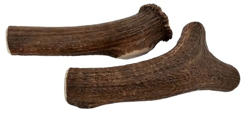 ARTISAN GIFT CO Hundesnack Rothirsch Geweih Kausnack - Natürlicher - Gesamtnettogewicht 300gr+ (L - 2 stück)