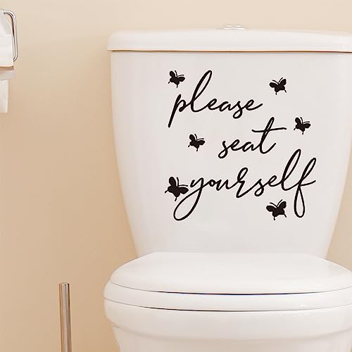 Letrero de pared para baño autoadhesivo e impermeable con frases de decoración del hogar 3