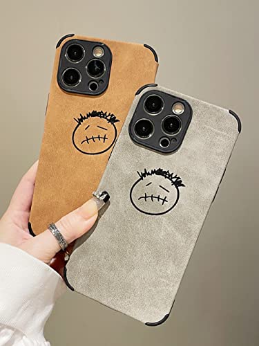 Funda de teléfono de Cuero Suave de PU de Lujo para iPhone 14 13 12 Mini X XS XR MAX 11 Pro 7 8 Plus SE Turn Fur contraportada, A, para iPhone 14ProMax