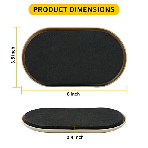 New Space Furniture Sliders, 8Pcs 3 1/2" X 6" Oval Reusable Furniture Sliders For Carpet, Heavy-Duty Furniture Movers Sliders - Move Furniture Easily & Protect The Furniture And Carpet. #TOP1