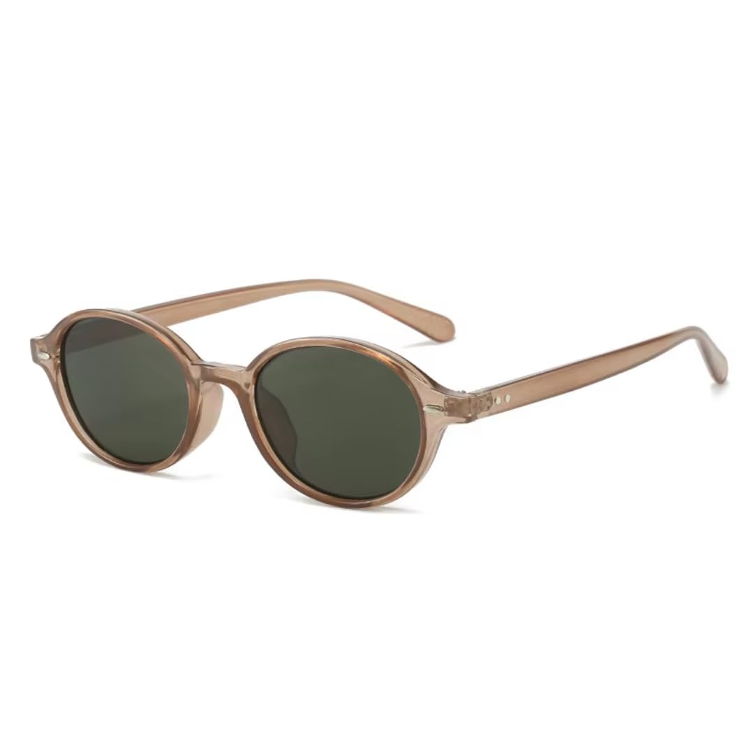 Lunettes de soleil rétro ovales rivets accessoires de mode mixtes - 8