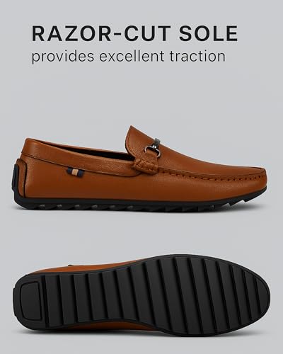Image of Kraasa Men Premium Causal Loafers | Driving Loafers | Lighweight Slip-On's | Soft Cushioned Insole | Super Flexible, Comfortable for Men