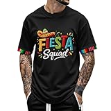 Cinco de Mayo Maglietta Messicana a maniche corte per una comoda maglietta casual dal design festivo, Nero , 4XL